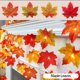 thumbnail image 3 of Guirnalda de hojas de arce artificiales de otoño, 10/20 LED, luces de hadas LED para decoración navideña, fiesta de Acción de Gracias, decoración DIY para Halloween, 3 of 5