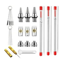 Yunhgft 13 Pieces 0.2mm 0.3mm 0.5mm Airbrush Nozzle Kits Fittings Replacement Parts with