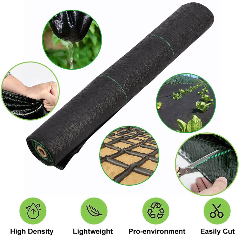 LITA 3x100 ft Heavy Duty Weed Barrier Landscape Fabric for Outdoor Gardens Non Woven Weed Blocker Fabric