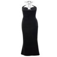 thumbnail image 4 of OUSITAID Robe Longue Ajourée pour Femmes Bodycon Dos Nu Maxi Col en V Bretelles Spaghetti Robe Cocktail, 4 of 6
