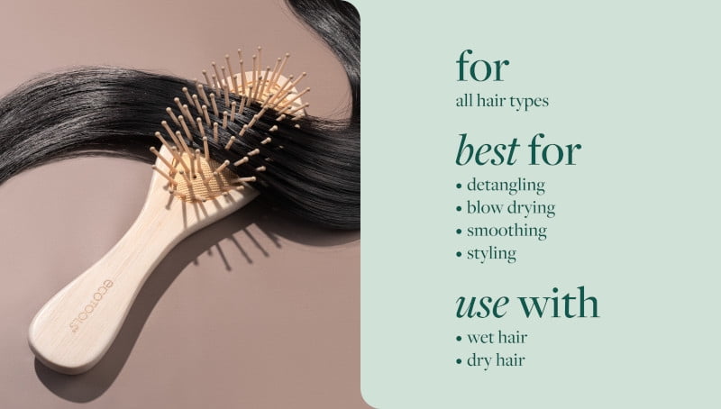 EcoTools Mini Travel Detangler Brush for All Hair Types