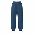 thumbnail image 6 of Women's Jogger Pants, Elastic Waist Solid Casual Pants with Side Pockets, Running Fitness Workout Wear, Womens Joggers | VerBelle,Navy XL, 6 of 8