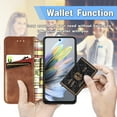 thumbnail image 4 of Allytechgroup Wallet Case for Motorola Moto G Power (2025), Premium PU Leather Luxury Case with Kickstand & Card Slots, Magnetic Closure Inner Soft TPU Shockproof Protective Case for Women Men, Brown, 4 of 5