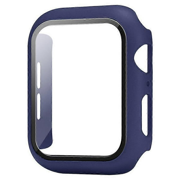 Night BlueCase Compatible with Apple Watch 44MM, 2 in 1 Protection PC Hardening Case and HD Tempered Glass Film for iwatch 44MM Accessory Screen Prote