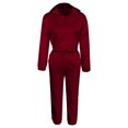 thumbnail image 3 of Scyoekwg Sweatshirt Sets Women 2 Piece Outfits Hooded Long Sleeve Sweatshirt Jogger Sweatpant Casual Two Piece Set Fashion Matching Outfits Sets (Red,L), 3 of 5