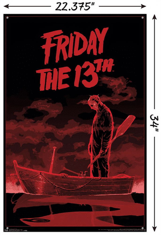 Friday The 13th - Boat Wall Poster with Push Pins, 22.375" x 34"