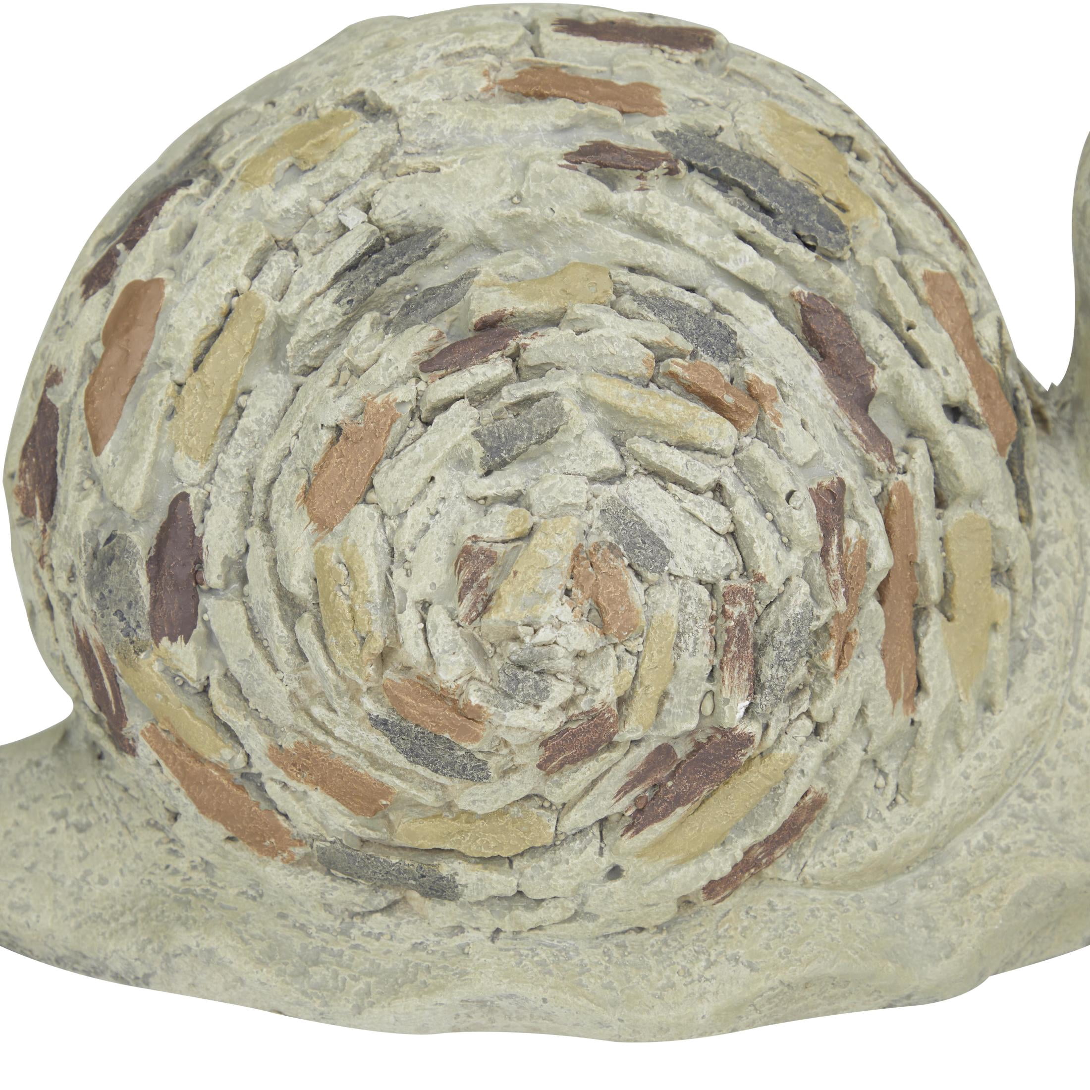 DecMode 8" Indoor Outdoor Snail Garden Sculpture