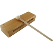 LUU-Wood Block with Mallet 1Set Wood Block Musical Instrument with Mallet, Solid Hardwood Percussion Rhythm Blocks,Percussion Block_SAI