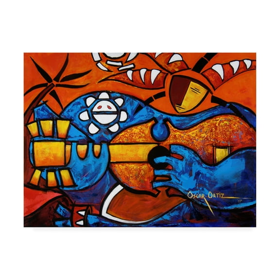Trademark Fine Art 'The Abstract Musician' Canvas Art by Oscar Ortiz