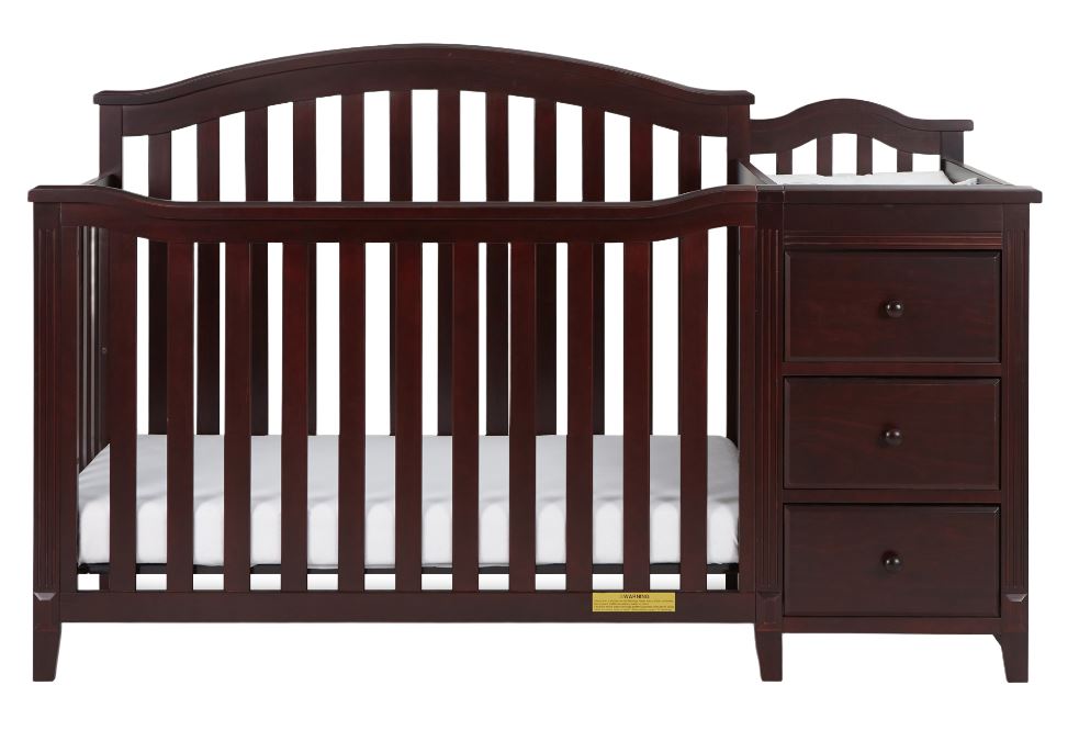 AFG Baby Furniture Kali II 4-in-1 Convertible Crib & Changer, Espresso