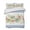 Green, Blue, White, variant on Quilts Twin XL Size Bedding Set, Tropical Botanical Lightweight Quilted Comforter, Pastoral Rustic Leaves Floral Burlap Soft Reversible Bedspread Coverlet with Pillow Covers for All Season, 68" x 98"