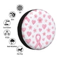thumbnail image 5 of Multi-Size Car Tire Dust Cover Sunscreen, Corrosion, Dust And Water Keep Spare Tires Clean Watercolor Pink Ribbon Pattern With Hearts And Stars 17 Inch, 5 of 8