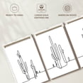 thumbnail image 6 of Elephant Stock Minimalist Line Cactus Wall Art - Horizontal Multi Panel Canvas - Living Room Wall Decor - Floral And Botanical Multi Panel - White And Black Decor - 62" x 30", 6 of 8