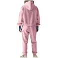 thumbnail image 5 of AUNVITO Women's Japanese Terry Sweatsuit Set Cozy 2-Piece Outfit Long Sleeve Round Neck Solid Color Loungewear Casual Oversized Tracksuit, 5 of 9