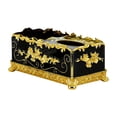 thumbnail image 1 of Porta pañuelos de papel, caja de pañuelos de escritorio, adornos Porta pañuelos de lujo, dorado y negro, 1 of 9