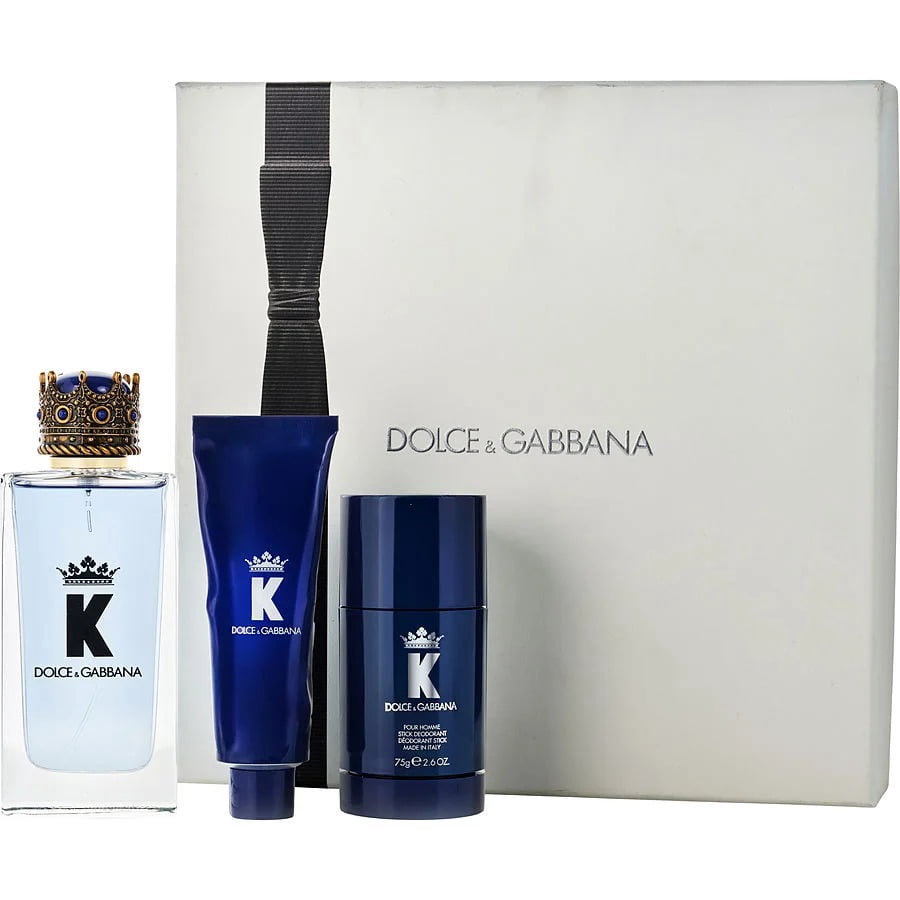 K by Dolce and Gabbana for Men - 3 Pc Gift Set 3.3 oz EDP Spray