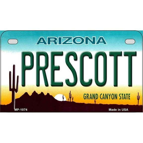 Aluminum (12 inch x 6 inch) Prescott Arizona Metal Motorcycle License Plate Tag Sign Car Truck Wall Home