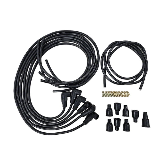 Spark Plug Wiring Set w/ 90 degree Boots Fits International Ford John Deere Massey Allis Chalmers Case Cockshutt Minneapolis Moline White / Oliver Tractor 74512808