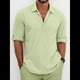 thumbnail image 2 of Camisas Clásicas de para Hombre, de Larga, con Solapa y Botones, Informales, para Playa y Verano. Verde XXL, 2 of 4