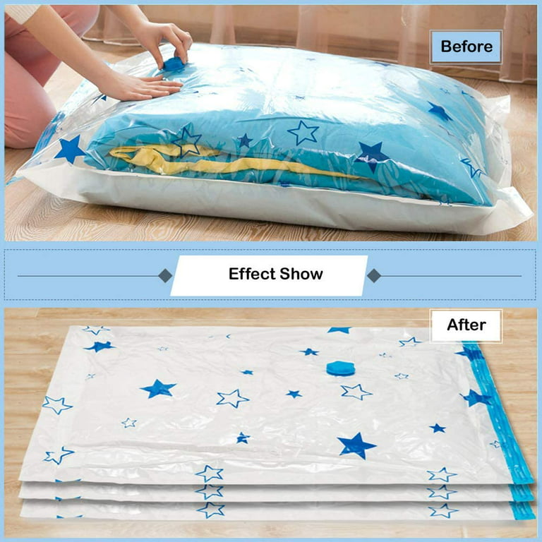 Clothes Vacuum Bag, One-Way Air Discharge No Air Leakage Reusable