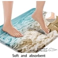 thumbnail image 4 of Blue Sea Summer Bathroom Rug Set of 3, Tropical Beach with Starfish 3 Pieces Bath Mats Set, No Silp Washable Cover Floor Rug Decorations for Kitchen Bathroom Bedroom, 4 of 6