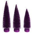 thumbnail image 2 of Vickerman LS191226 Arbre Ovale à Paillettes Prune 12-14-16 Po. - Ensemble de 3, 2 of 4