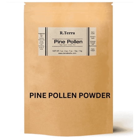 R. Terra Organic Pine Pollen Powder - Boosts Energy, Supports Immunity & Antioxidants, 7 oz