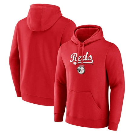 Men s Red Cincinnati Reds Team Lockup Hoodie