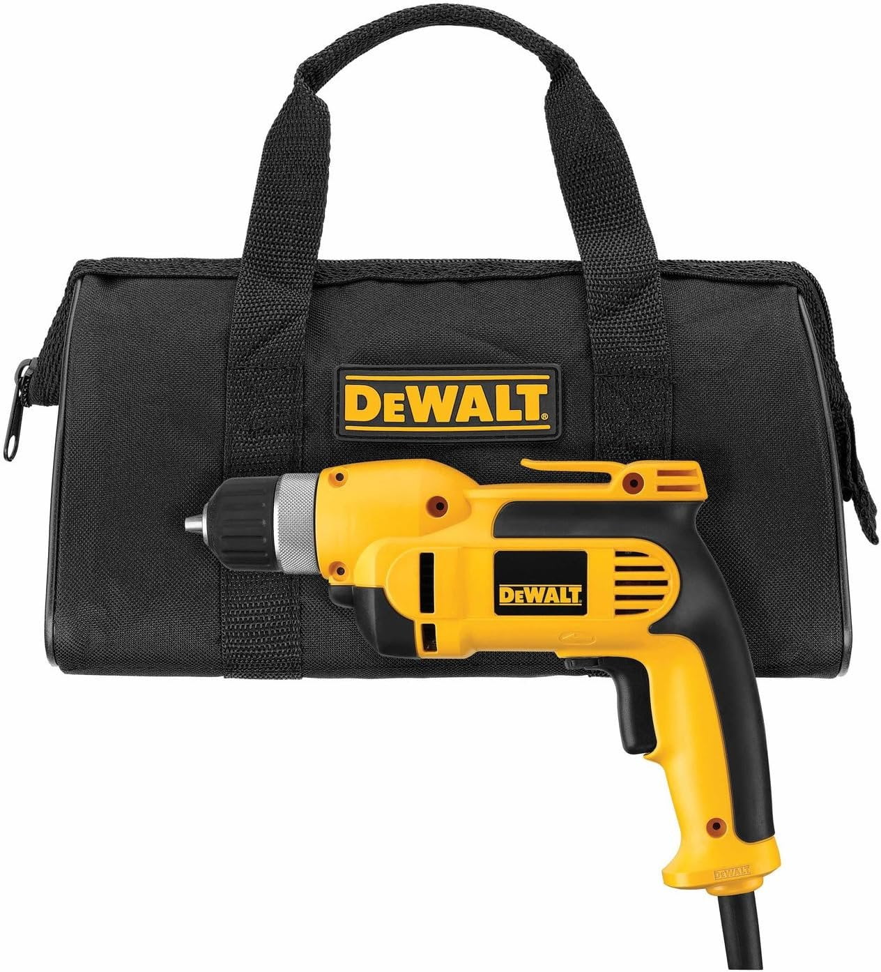 DEWALT Corded Drill, 7.0-Amp, 3/8-Inch, Pistol Grip DWD110K, Yellow
