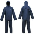 thumbnail image 5 of Ultra-Lite Rain Coat with Pants for Men Women Waterproof Rain Suit for All Sports(Navy,M), 5 of 7