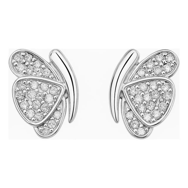 Aretes Mariposa Con Zirconias Para Mujer De Plata 925