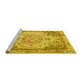 thumbnail image 2 of Ahgly Company Machine Washable Indoor Square Persian Yellow Traditional Area Rugs, 7' Square, 2 of 4