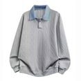 thumbnail image 4 of Admvng Men's Fake Two-piece Lapel Daily Casual Long Sleeve Spring Fall Shirt, 4 of 5