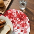 thumbnail image 3 of Red Gradient Round 13 Inch Placemats Set of 6, Abstract Polka Dots Vintage Modern Art HeatResistant Non Slip Place Mats for Dining Table, Wipeable Braided Kitchen Table Mats for Housewarming, 3 of 9