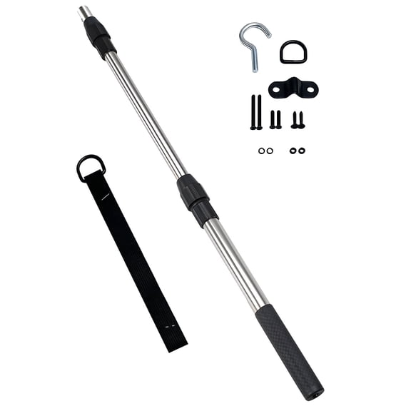 Adjustable Attic Stair Poles Set With Reinforced Buckles For Secure Extension To 40 Inch
