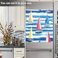 thumbnail image 3 of Yayeee Magnetic Dishwasher Cover for The Front Decoration Home Kitchen Machine Sticker Protector, Green Sailboats, 3 of 6