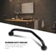 thumbnail image 1 of Barra de apoyo de seguridad Jadeshay curva de Acero inoxidable para baño color Negro, 1 of 8