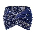 thumbnail image 2 of CHENjy Turban Headbands For Women, Blue Polka Dot Headband, Boho Style Knotted Hair Wrap, Non Slip Elastic Hair Band, Cloth Made Elegant Hair Ornament for Different Occasions, 2 of 7