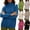 Blue, variant on Women's Turtleneck Tops Winter Long Sleeve Seamless Solid Color Sweater Base Layer Pullover