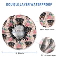 thumbnail image 3 of Shower Caps,Rottweiler and Pioneer Flower Waterproof Shower Cap for Women 4 Pieces,Double Reusable Hair Cover for Shower PEVA Elastic Stretch Hem, 3 of 7