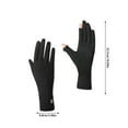 thumbnail image 2 of Women's Summer Sunscreen Gloves UPF UVB Protection Ice Silk Breathable Fabric Touchscreen Finger Tips Non-Slip Silicone Grip Driving Cycling Outdoor Activities One Size Fits Small-Medium, 2 of 5