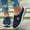 Navy, variant on Women Slip On Shoes Fashion Versatile Closed Toe Breathable Mesh Walking Shoes Summer Trendy Lightweight Comfortable Plus Size Mule Navy 9