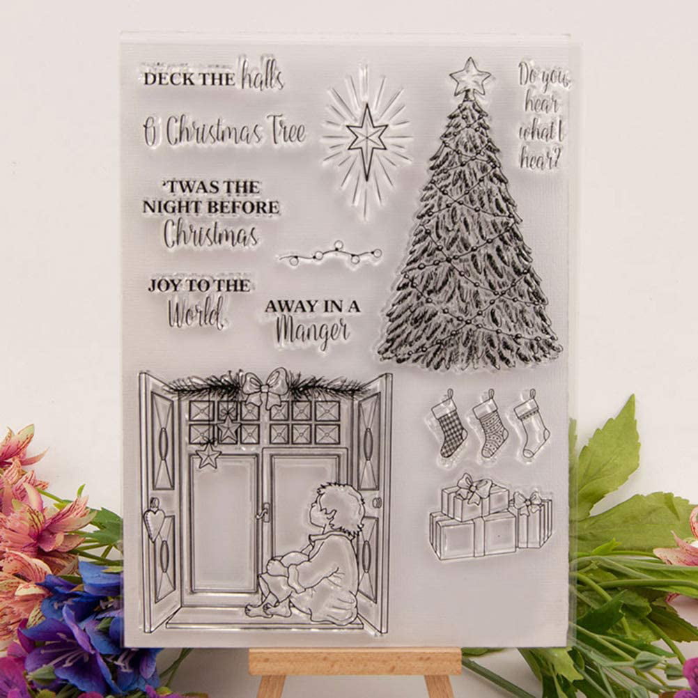 Silicone Clear Stamps Tree Pattern Diy Scrapbooking for Card Makingfor Card Making Decoration and Scrapbooking 