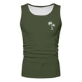 thumbnail image 5 of FUZHIQ Men's Mesh Workout Tank Tops Tropical Print Loose Fit O Neck Elastic Gym Athletic Running Tee Shirts,XXL, 5 of 5