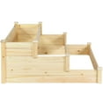 thumbnail image 3 of Topbuy 3 Tier Wooden Raised Garden Bed Planting Box Growing Flower Vegetables Outdoor, 3 of 6