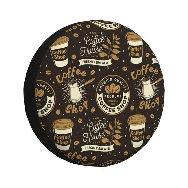 Balery coffee shop house Cubiertas para Neumáticos - Protector Resistente para Neumáticos de Camioneta, SUV, Remolque, Camper y RV-16 inch