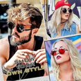 thumbnail image 2 of Retro Round Circle Polarised Steampunk Sunglasses Mens Womens UV Protection, 2 of 4