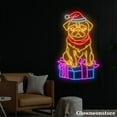 thumbnail image 2 of Glowneon BullDog Christmas Neon Sign, Bulldog With Santa Hat LED Sign, Bulldog Lover Gift, 2 of 5