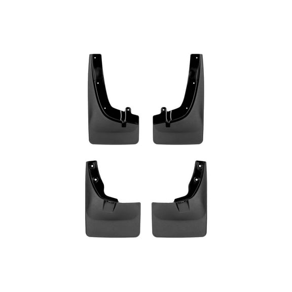 WeatherTech Custom No Drill Splash Guard MudFlaps compatible with 2022-2025 Nissan Frontier, Front & Rear Set - Black