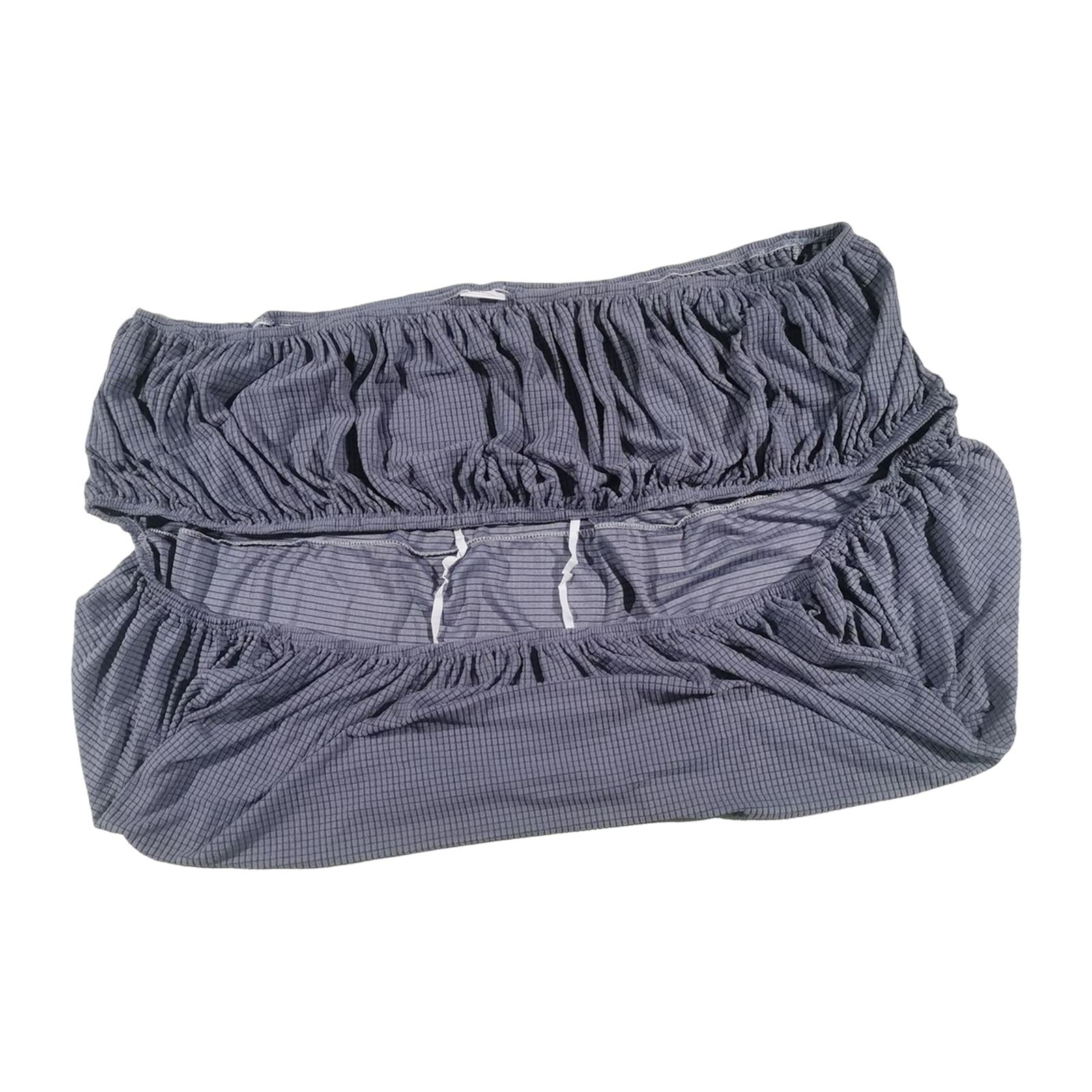 Rectangle Ottoman Slipcover Washable Jacquard Fabric Storage Ottoman